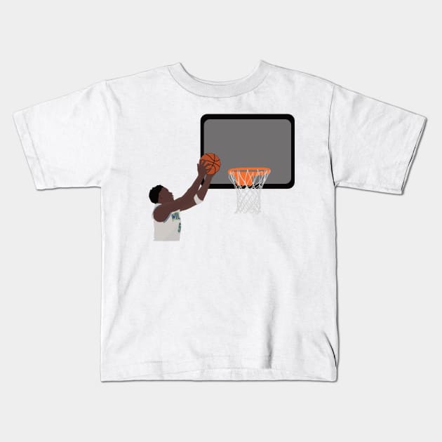 Anthony edwars puts the ball in the basket Kids T-Shirt by GiCapgraphics